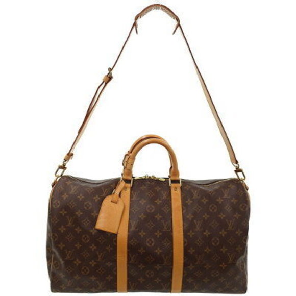 Louis Vuitton Monogram Keepall Bandouliere Travel Boston Bag - Picture 1 of 8